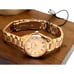 Bulova Women's Watch 97P151 Quartz Diamond Accent Rose Gold Tone Stainless Steel