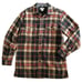 LL Bean Flannel Shirt Jacket Mens M Olive Plaid Fleece Lined Button Up Shacket