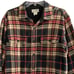 LL Bean Flannel Shirt Jacket Mens M Olive Plaid Fleece Lined Button Up Shacket