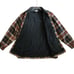 LL Bean Flannel Shirt Jacket Mens M Olive Plaid Fleece Lined Button Up Shacket
