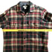 LL Bean Flannel Shirt Jacket Mens M Olive Plaid Fleece Lined Button Up Shacket