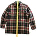 LL Bean Flannel Shirt Jacket Mens M Olive Plaid Fleece Lined Button Up Shacket