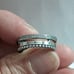 Pandora authentic brand new sterling silver logo pave cz & beads ring size 7