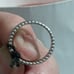 Pandora authentic brand new sterling silver logo pave cz & beads ring size 7