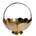 Brass Pedestal Lotus Bowl VTG 80s Footed Regency Kitchen Home Decor Metalware