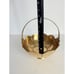 Brass Pedestal Lotus Bowl VTG 80s Footed Regency Kitchen Home Decor Metalware