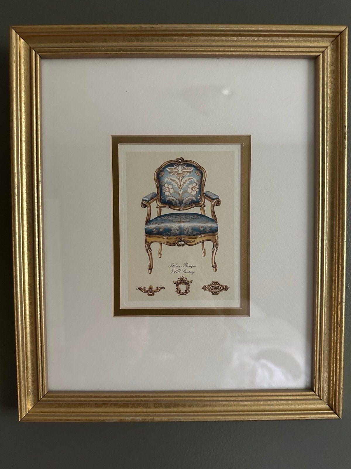 Italian baroque framed picture