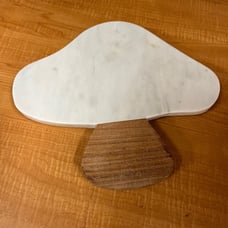 BNWT BOHO Mushroom Wood & Marble Cutting Charcuterie Board