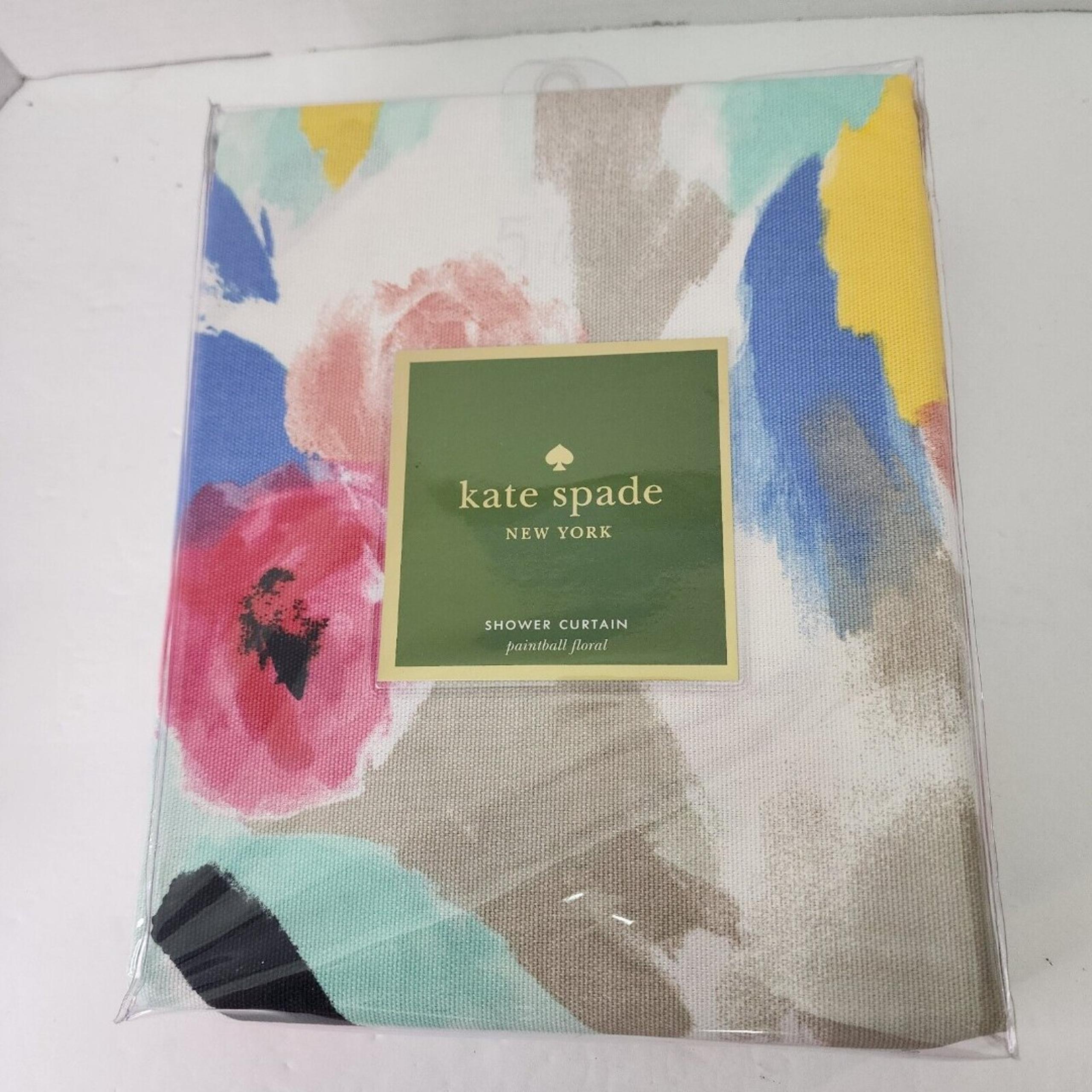 Kate Spade New York Paintball Floral Shower Curtain 72X72 Watercolor Abstract