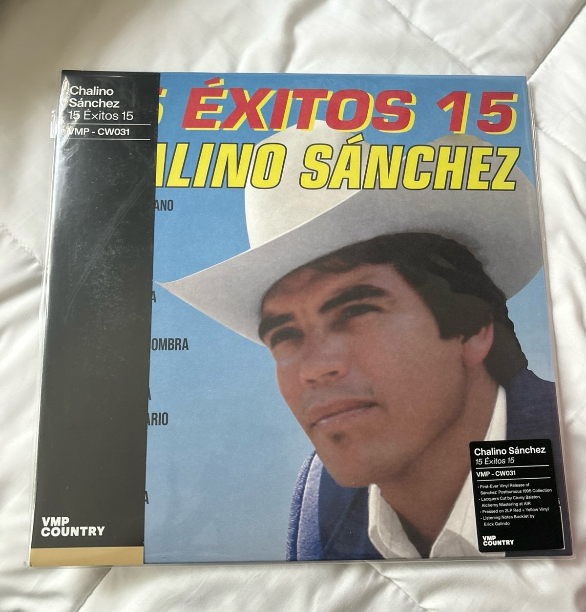 CHALINO SANCHEZ 15 EXITOS 15 VINYL NEW! COLLECTORS LIMITED RED YELLOW LP!
