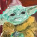 Star Wars Mandalorian Grogu Collectible Painting Art Canvas Original