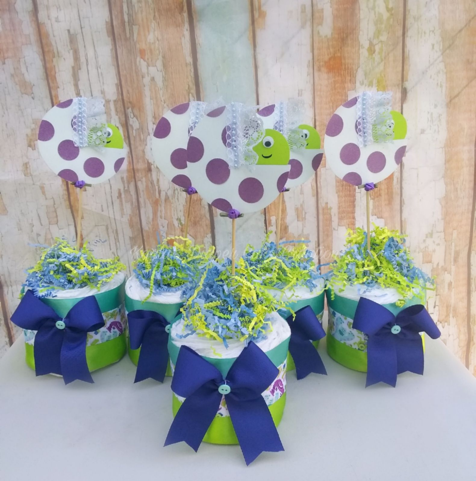 monster Inc table centerpieces, baby sho