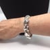 Sterling Silver Puffy Designer Link Bracelet 30gms Size 7.25” New
