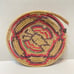 Vintage Southwest Straw Coil Tray Basket Bowl Pastel Colors 10in Round