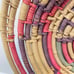 Vintage Southwest Straw Coil Tray Basket Bowl Pastel Colors 10in Round
