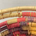 Vintage Southwest Straw Coil Tray Basket Bowl Pastel Colors 10in Round