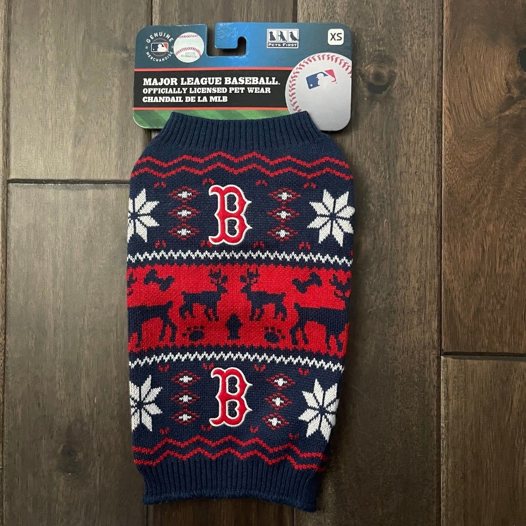 MLB Boston Red Sox Dog Sweater XS NWT