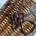 Vintage boho wall hanging Wicker cottagecore basket