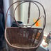 Vintage boho wall hanging Wicker cottagecore basket