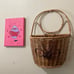 Vintage boho wall hanging Wicker cottagecore basket