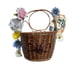 Vintage boho wall hanging Wicker cottagecore basket
