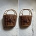 Vintage boho wall hanging Wicker cottagecore basket