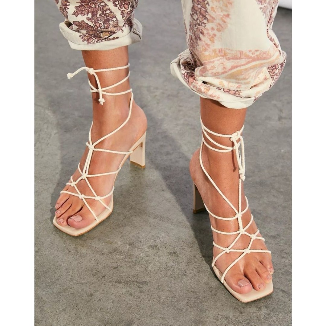 New Free People Alohas Tillie Wrap Heels Size EU 41