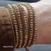 DESIGÑER CHAN LUU - STERLING SILVER GOLD CRYSTALS WRAP AROUND BRACELET