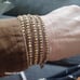 DESIGÑER CHAN LUU - STERLING SILVER GOLD CRYSTALS WRAP AROUND BRACELET