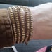 DESIGÑER CHAN LUU - STERLING SILVER GOLD CRYSTALS WRAP AROUND BRACELET