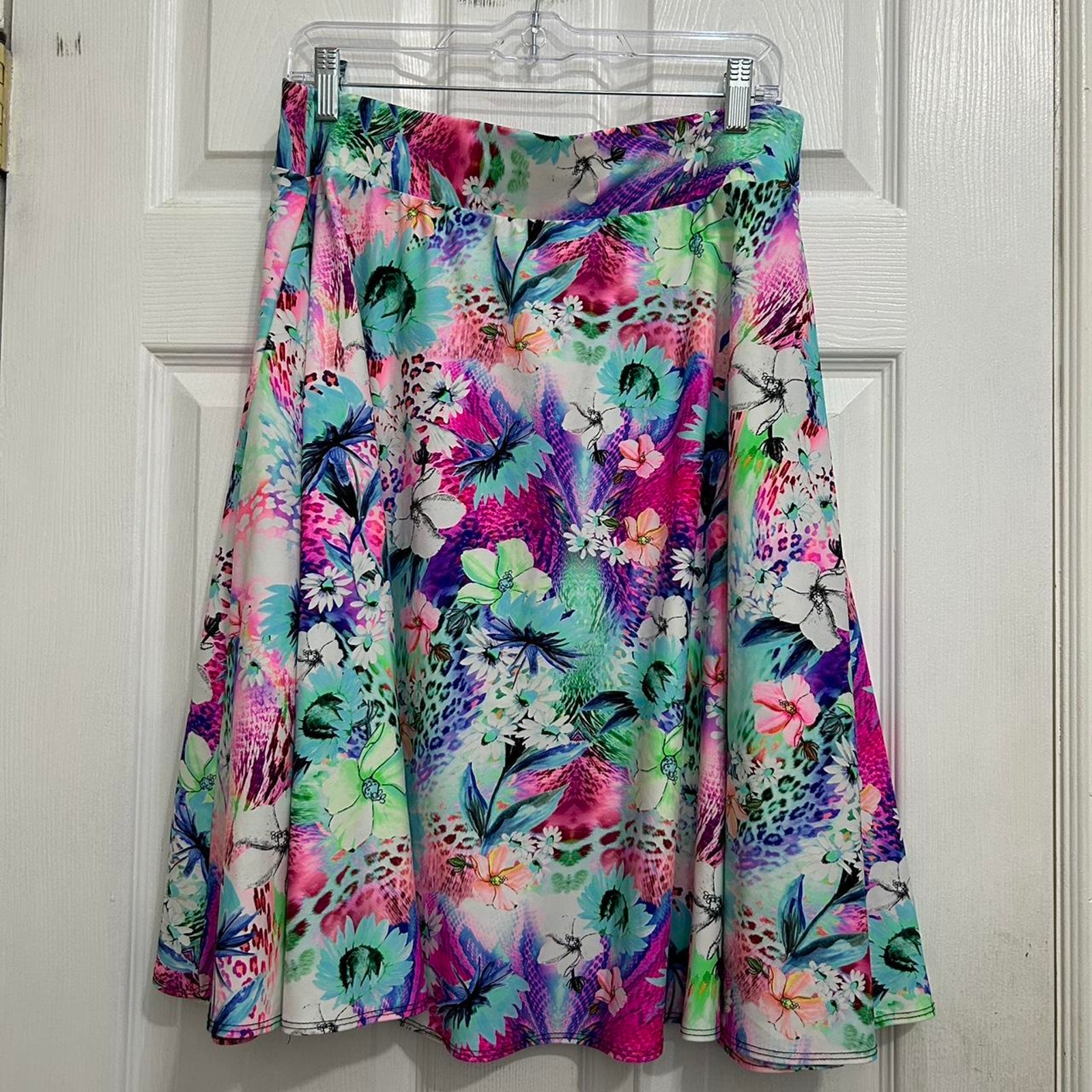 Essential elhoffer julie skirt rainbow jungle