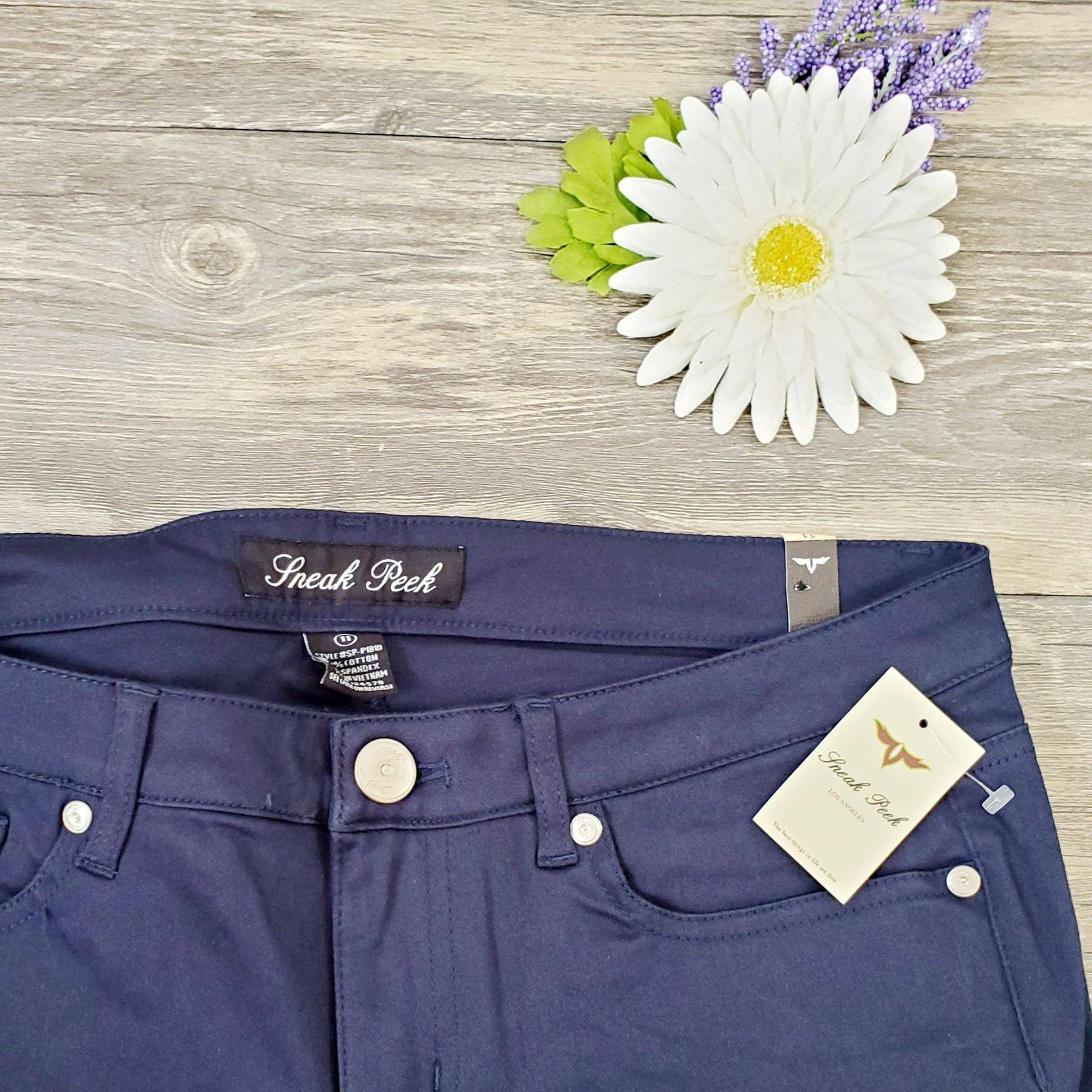 Sneak Peek Navy Stretch Skinny Jeans