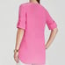 BCBGMAXAZRIA Emmalise Berry Blush Roll Tab Sleeve Silk Blouse