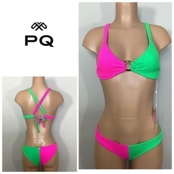 New. Pilyq two toned teeny bikini set. Small. Retails 168