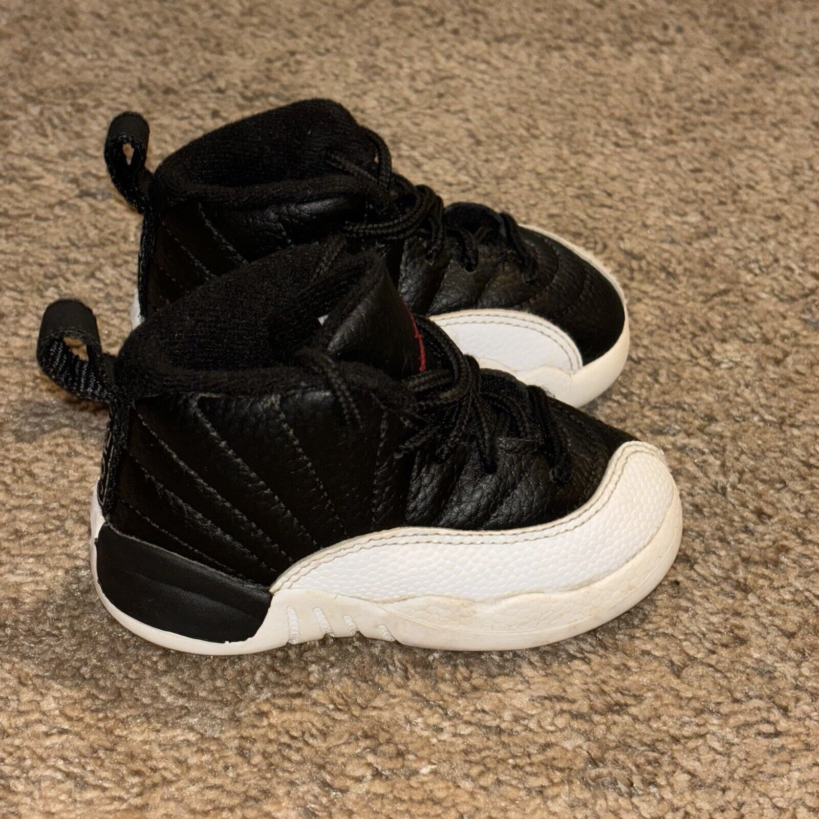 Toddler Air Jordan 12 Retro “Playoff” 850000-006 Black/White Size 5C