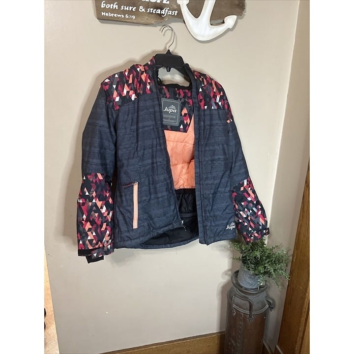Jupa Ski Snowboard Jacket Girls 14 Pink Hooded Waterproof Thermal Warm Coat.
