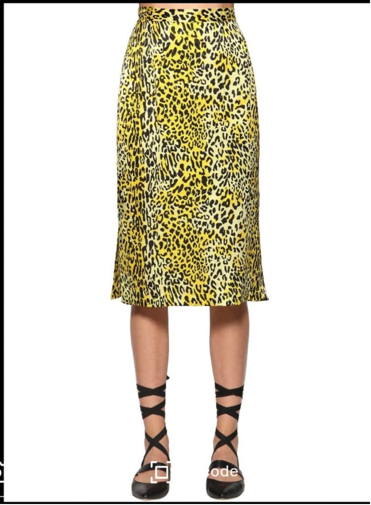 Baum Und Pferdgarten Skirt Size M Yellow Leopard Print