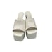 SCHUTZ DARAH PLATFORM CROC BLOCK HEELS IN WHITE