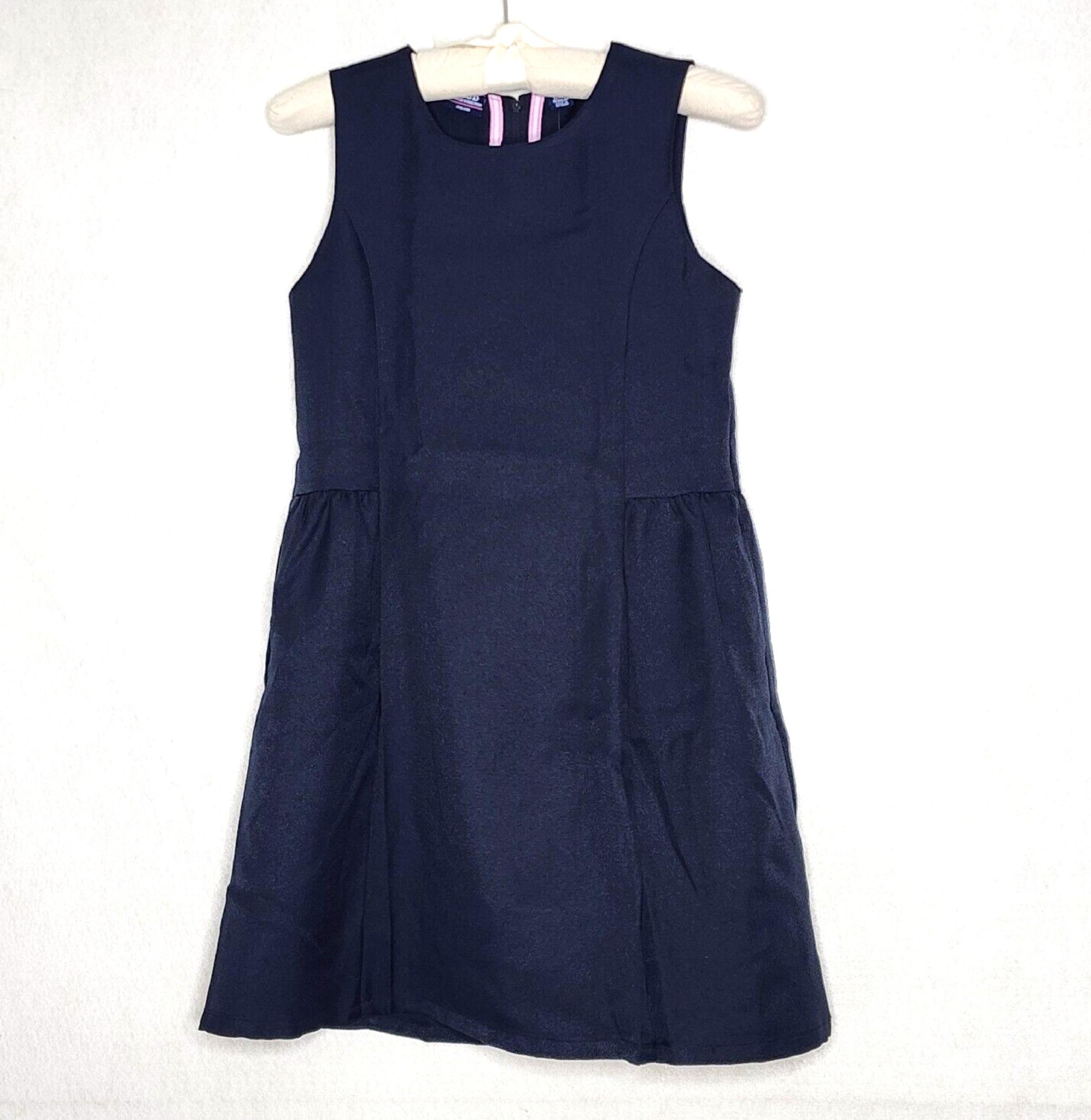 IZOD School Uniform Jumper Dress NWT Girl's Size Large 12 / 14 Regular Navy Blue