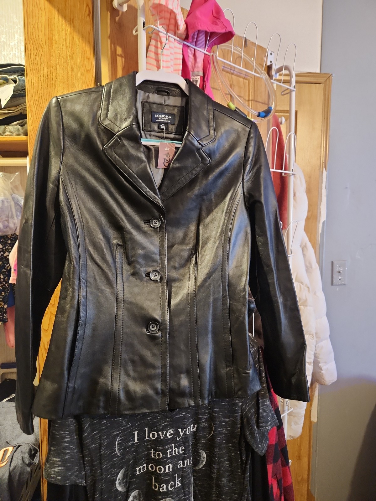 Sonoma lambskin leather coat