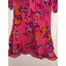 Tanya Taylor Kayla Falling Floral Pink Flower Ruffle Mini Dress Size 2