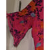 Tanya Taylor Kayla Falling Floral Pink Flower Ruffle Mini Dress Size 2