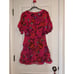 Tanya Taylor Kayla Falling Floral Pink Flower Ruffle Mini Dress Size 2