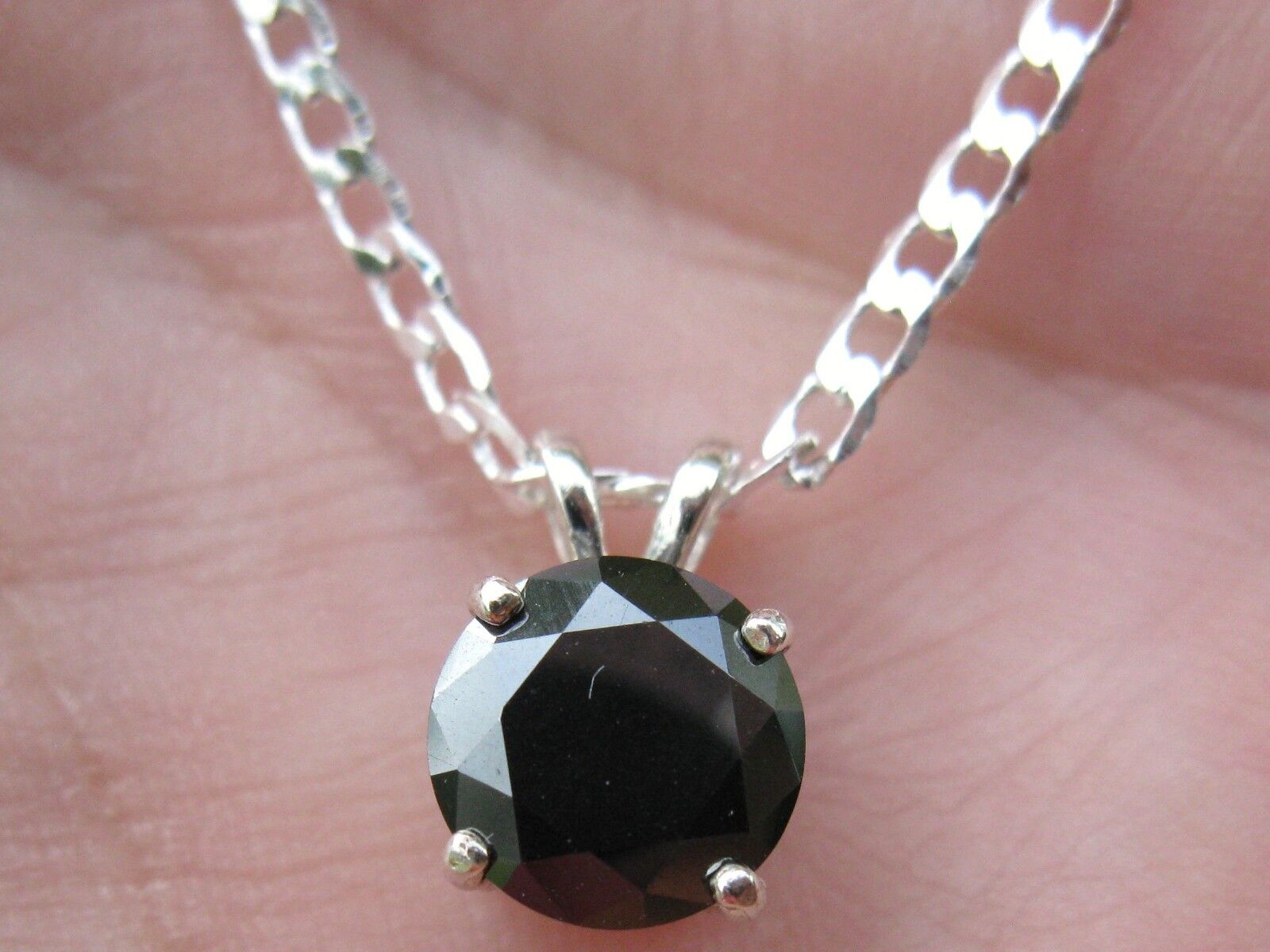 2.35ct REAL BLACK DIAMOND NECKLACE,CERTI FICATE, FREE DIAMOND TESTER, EYE CLEAN
