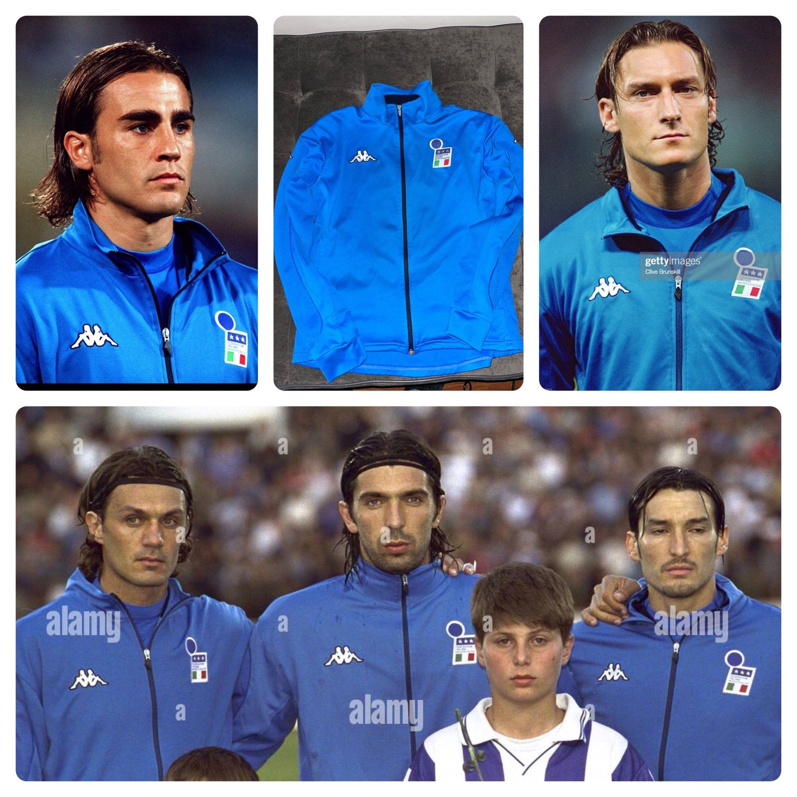 KAPPA ITALIA ITALY SOCCER NATIONAL TEAM 01/02 ANTHEM TRAINING JACKET MEDIUM