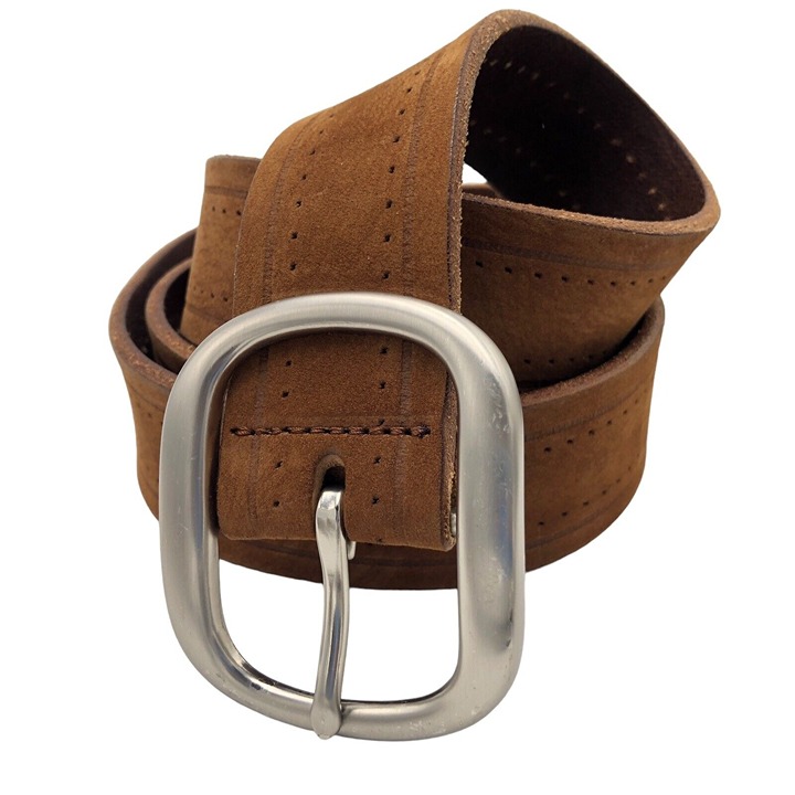 TOMMY BAHAMA Size 40 Men's Brown Italian Leather Belt Made in Italy