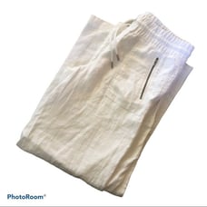 Athleta Cabo Linen Wide Leg Pant NWT White 26 Plus