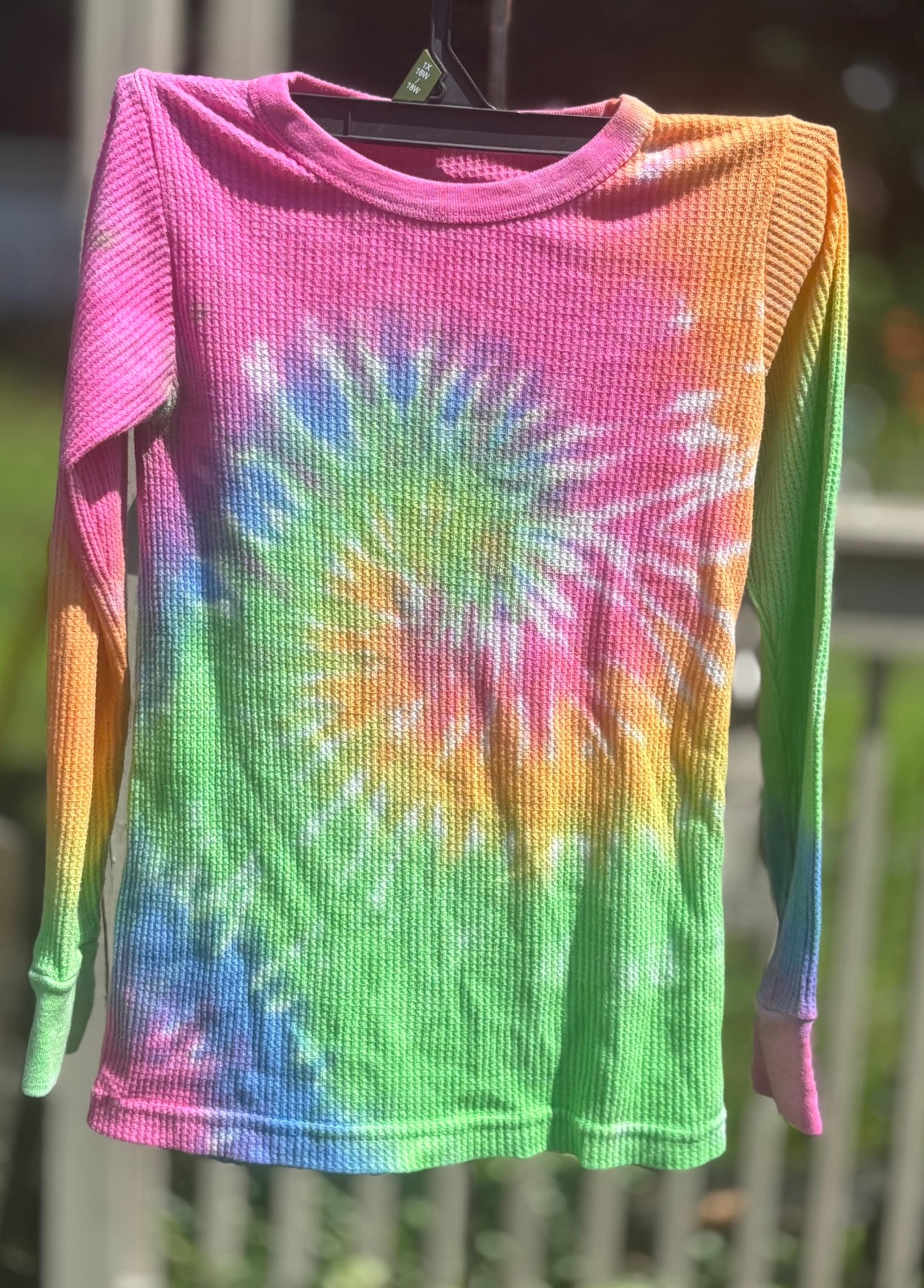 Colorful Tie-Dye Long Sleeve Shirt