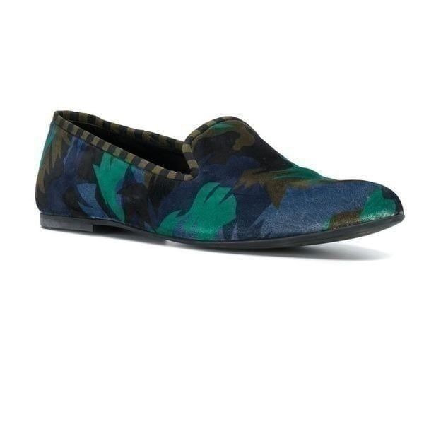 TOMAS MAIER Camo Palm Smoking Slipper Loafers-7.5