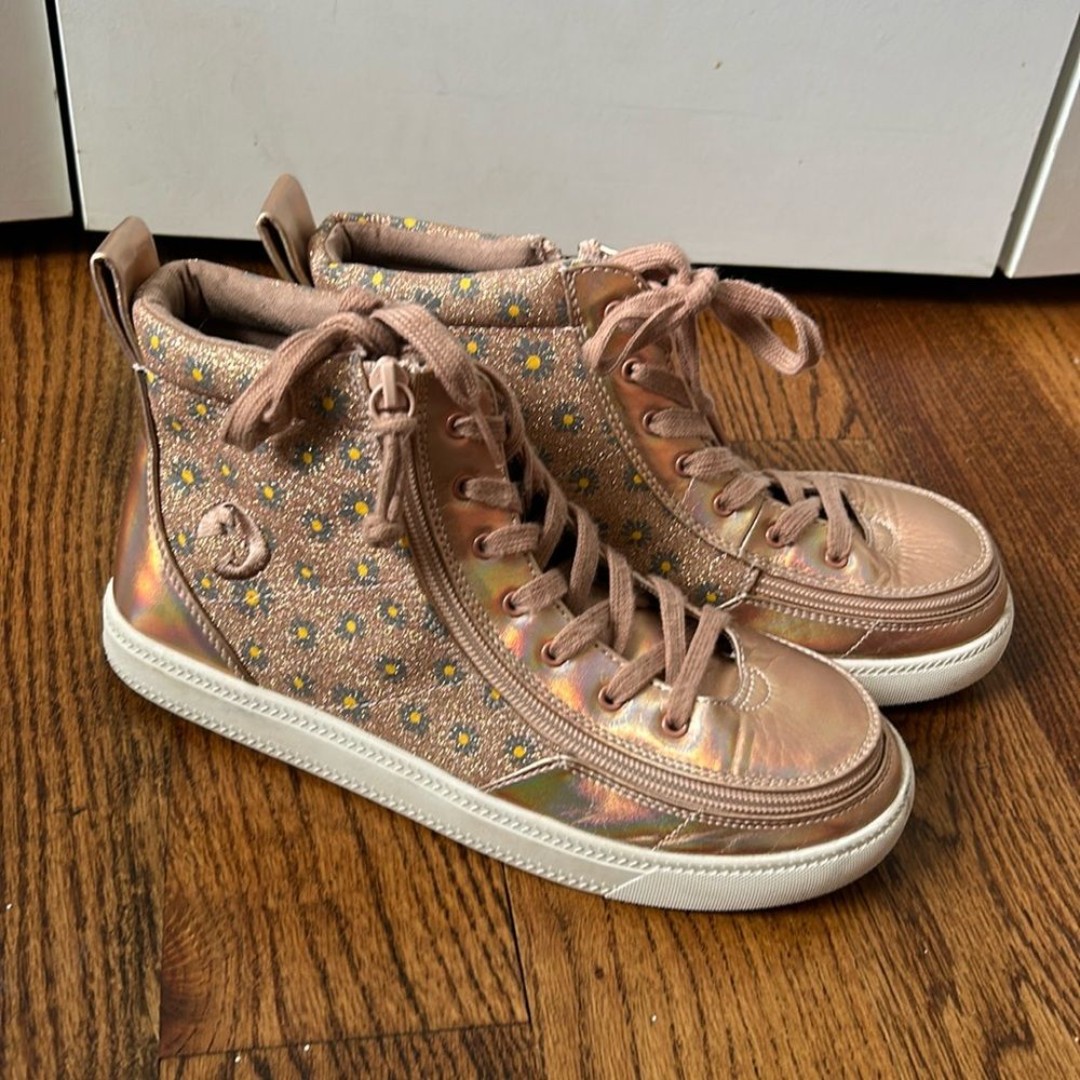 Billy Footwear Rose Gold Daisy BILLY Classic Lace High Size 7
